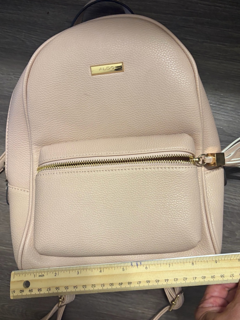 Aldo Soft Blush Mini Backpack with Tassel Zip